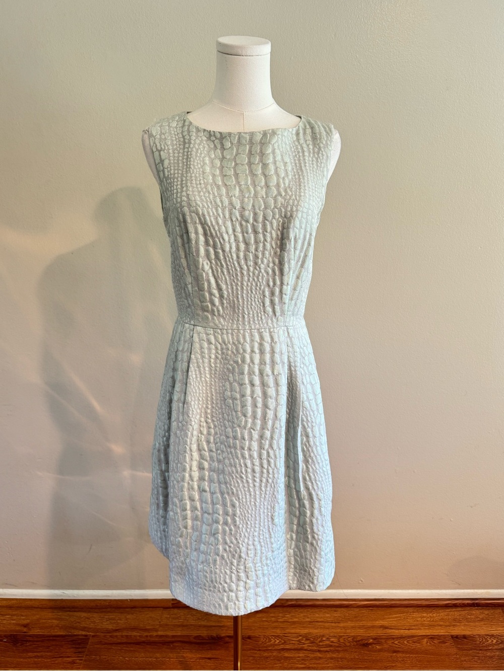 Ted Baker Pale Blue/Green Textured Mini Dress